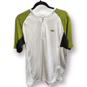 Helly Hansen Men's Cycling jersey Shirt white / green sz Large